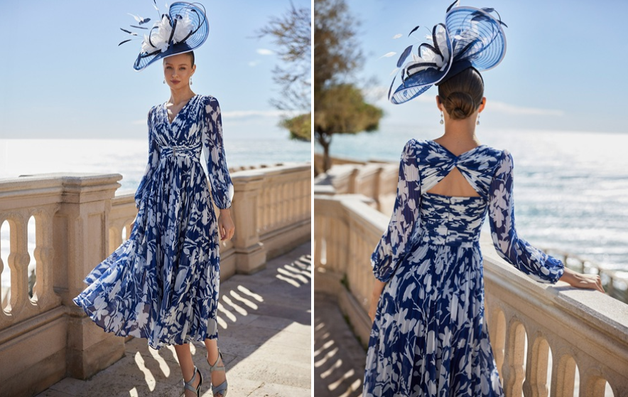 Untitled Mother of the bride outfits woman in a dress smiling and wearing a fascinator
